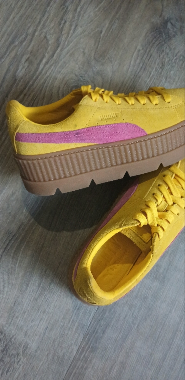 Puma Suede Rhianna Fenty Cleated Creeper (Yellow/Pink) A-24